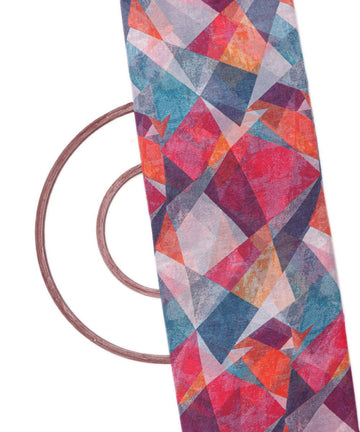multi colour geometric print georgette fabric